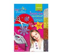 Vaessen Creative 23445-005 Transfert à Paillettes Thermocollantes de 4 Feuilles Plastique Multicolore 14,8 x 10,5 x 0,1 cm