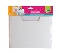 Vaessen Creative 3 Feuilles Magnétiques Blanches, 18x23 cm, Organiser et Stocker Matrices de Découpe de Métal, Ornements et Autres Fournitures de Loisirs Créatifs, Utilizer avec la Boîte de Rangement