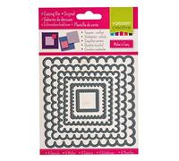 Vaessen Creative 3624-003 Pochoirs Emporte-Pièces Pétoncles Carrés pour Découpeuse Métal Gris 12 x 12 x 0,1 cm