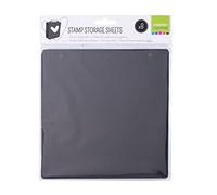 Vaessen Creative 8 Feuilles de Rangement Noires Organiser et Stocker Les Tampons et Autres Fournitures Créatifs, Caoutchouc, 20cm x 20cm, Black
