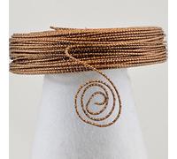 Vaessen Creative Aluminium Martelé 60 m x 2 mm Métallique Brown (Marron) -Fil de Fer Souple pour Loisirs Créatifs, Perlage et Fabrication de Bijoux, Brun, Taille Unique