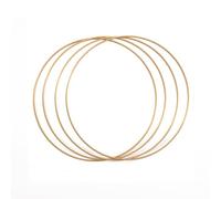 Vaessen creative Anneaux en Métal pour Loisirs Créatifs, 4 pièces, Or Foncé, 25 cm, Anneaux Capteur de Rêves, Macramé à Accrocher au Mur, Crochet, Décor Bohémien, Décorations et Mariage