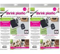 Vaessen creative AR3-700/4 Plastique Fou, Transparent, 4 Feuilles, Taille 21 x 30 cm, Amusants Projets d'art et de Loisirs Créatifs pour Tous les âges, 21 x 29,8 x 0,3 cm (Lot de 2)
