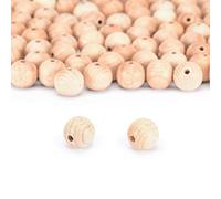 Vaessen creative Bois, Non traitées, ø 18 mm, 100 pièces, Perles Rondes pour Les Loisirs Créatifs, Décorations Artisanales, Bijoux et Plus Encore, Holz, 18mm, Set