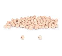 Vaessen creative Bois, Non traitées, ø 8 mm, 100 pièces, Perles Rondes pour Les Loisirs Créatifs, Décorations Artisanales, Bijoux et Plus Encore, Holz, 8mm, Set