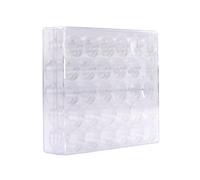 Vaessen Creative Boîte de Rangement - 30 Pots de Ø 2,5 cm x 2,9 cm - Plastique - 16 x 13,5 x 3,5 cm - pour Album Photo de Classe, Accessoires Diamond Painting et Scrapbooking