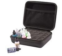 Vaessen Creative Boîte de Rangement Plastique - 22 x 17,5 x 6,6 cm - Malette pour 30 Bouteilles de Ø 2,5 cm - Coffret pour Encres à Alcool, Huiles Essentielles, Vernis à Ongles