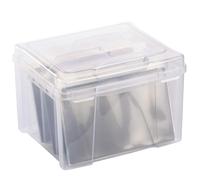 Vaessen Creative Boîte de Rangement Plastique - 26,9 x 23,3 x 19,3 cm - avec 3 Cloisons, 8 Pochettes en Plastique et 8 Feuilles Magnétiques - pour Matrices de Découpe, Papier, Scrapbooking et Cartes