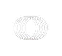 Vaessen Creative Cercle en Métal Ø 20 cm x 3 mm-Cerceau Argenté pour Attrape-Rêve, Broderie, Décoration, Art Mural, Macramé et DIY-8 Pièces, 20 x 20 x 0,03 cm