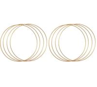 Vaessen Creative Cercle en Métal Ø 20 cm x 3 mm - Cerceau Doré Antique pour Attrape-Rêve, Broderie, Décoration, Art Mural, Macramé et DIY - 4 Pièces (Lot de 2)