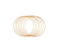 Vaessen Creative Cercle en Métal Ø 20 cm x 3 mm-Cerceau Doré pour Attrape-Rêve, Broderie, Décoration, Art Mural, Macramé et DIY-8 Pièces, Or, 20 x 20 x 0,03 cm