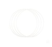 Vaessen creative Métal pour Loisirs Créatifs, Blanc, 4 pièces, 25 cm, Anneaux Capteur de Rêves, Macramé à Accrocher au Mur, Crochet, Bohémien, Décorations et Mariage et Plus