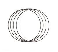 Vaessen creative Cercle en Métal - Noir - Ø 30 cm / 3 mm - 4 pcs - Cerceau pour Décoration, DIY, Art Mural, Attrape-Rêve et Macramé
