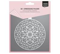 Vaessen Creative Classeur de Gaufrage 3D-Boule de Noël 15 x 15 cm-Matériel pour Scrapbooking, Cartes, DIY et Bricolage, Argent