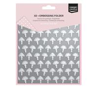 Vaessen Creative Classeur de Gaufrage 3D-Champignons 15 x 15 cm-Matériel pour Scrapbooking, Cartes, Halloween, Automne, DIY et Bricolage, Transparent, 15 x 15cm