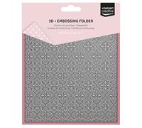 Vaessen Creative Classeur de Gaufrage 3D-Étoiles de Noël 15 x 15 cm-Matériel pour Scrapbooking, Cartes, DIY et Bricolage, Argent