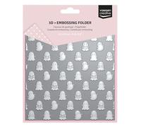 Vaessen Creative Classeur de Gaufrage 3D-Fantômes 15 x 15 cm-Matériel pour Scrapbooking, Cartes, Halloween, Automne, DIY et Bricolage, Transparent, 15 x 15cm