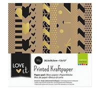 Vaessen Créative Collection Love It, Blocs Papiers 12x12", 24 Feuilles