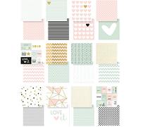 Vaessen Créative Collection Love It, Papier Cartonné 12x12", 24 Feuilles Double Face