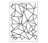 Vaessen Créative Collection Love It, Pochoirs pour Gaufrage Lignes Graphiques, A6