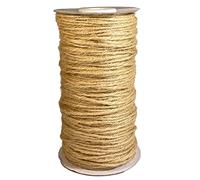 Vaessen Creative Corde de Jute - 100 m x 2 mm - Beige - Chemin de Table - Ruban et Toile Jute pour Emballages Cadeaux, Décoration Mariage Bohème, Sac et Ameublement
