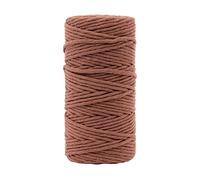 Vaessen Creative Corde Macramé - Marron - 3 mm x 100 m - 100% coton - Fil pour Bracelets Brésiliens, Suspension pour Plantes, Crochet, Rideaux, Attrape-Rêve et Décorations