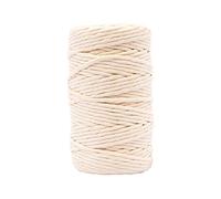 Vaessen Creative Corde Macramé - Naturel - 5 mm x 100 m - 100% Coton - Beige - Fil pour Bracelets Brésiliens, Suspension pour Plantes, Crochet, Rideaux, Attrape-Rêve et Décorations