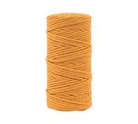 Vaessen Creative Corde Macramé - Ocre Jaune - 3 mm x 100 m - 100% coton - Fil pour Bracelets Brésiliens, Suspension pour Plantes, Crochet, Rideaux, Attrape-Rêve et Décorations