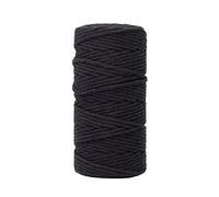 Vaessen Creative Cordon macramé, Noir, 3mm x 100m