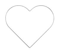 Vaessen Creative Cœur en Métal Ø 25 cm x 3 mm-Cerceau Argenté pour Attrape-Rêve, Broderie, Décoration, Art Mural, Macramé et DIY, 27,8 x 27,7 x 0,7 cm