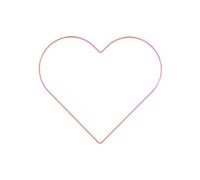 Vaessen Creative Cœur en Métal Ø 25 cm x 3 mm-Cerceau Rose Clair pour Attrape-Rêve, Broderie, Décoration, Art Mural, Macramé et DIY, 21,5 x 21,5 x 0,5 cm
