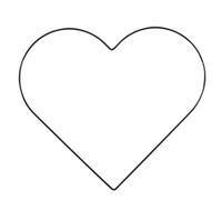 Vaessen Creative Cœur en Métal - Ø 32 cm - Cerceau Noir | Épaisseur de 3 mm, Pour attrape-rêve, broderie, décoration, art mural, macramé & DIY