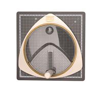 Vaessen Creative Cutter Circulaire Ø 2,5 à Ø 15 cm - 3 Lames de Rechange et Tapis Adhérant - Coupe Papier Cercle Blanc Cassé - Machine de Découpe pour Scrapbooking et Loisirs Créatifs, Ivoire