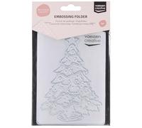 Vaessen Creative Dossier Arbre de Noël 14,6 x 10,7 cm - Classeur Carterie, Scrapbooking, Journaling - Réutilisable, pour Machines de Découpe et de Gaufrage, Transparent, 17 x 8,4 x 0,5 cm