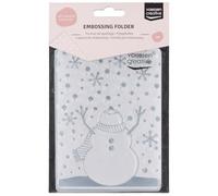 Vaessen Creative Dossier Bonhomme de Neige 14,6 x 10,7 cm - Classeur Carterie, Scrapbooking, Journaling - Réutilisable, pour Machines de Découpe et de Gaufrage, Transparent, 17 x 8,4 x 0,5 cm