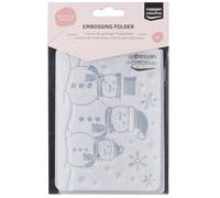 Vaessen Creative Dossier Bonhommes de Neige 14,6 x 10,7 cm - Classeur Carterie, Scrapbooking, Journaling - Réutilisable, pour Machines de Découpe et de Gaufrage, Transparent, 17 x 8,4 x 0,5 cm