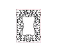 Vaessen Creative Dossier Cadre Orné 14,6 x 10,7 cm - Classeur Carterie, Scrapbooking, Journaling - Réutilisable, pour Machines de Découpe et de Gaufrage, Transparent, 17 x 8,4 x 0,5 cm