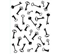 Vaessen Creative Dossier Clé Antique 14,6 x 10,7 cm - Classeur Carterie, Scrapbooking, Journaling - Réutilisable, pour Machines de Découpe et de Gaufrage, Transparent, 17 x 8,4 x 0,5 cm