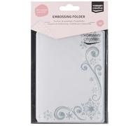 Vaessen Creative Dossier de Gaufrage Étoiles de Neige 14,6 x 10,7 cm - Classeur de Gauffrage pour Carterie, Scrapbooking, Journaling - Réutilisable, Pour Machines de Découpe et de Gaufrage