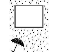 Vaessen Creative Dossier de Gaufrage Gouttes de Pluie & Parapluie 14,6 x 10,7 cm - Classeur de Gauffrage pour Carterie, Scrapbooking, Journaling - Réutilisable, Compatible Machines de Découpe
