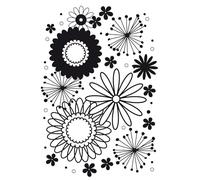 Vaessen Creative Dossier Fleurs Flower Power 12,7 x 17,7 cm - Classeur Carterie, Scrapbooking, Journaling - Réutilisable, pour Machines de Découpe et de Gaufrage, Transparent, 17 x 8,4 x 0,5 cm