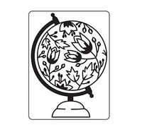 Vaessen Creative Dossier Globe 14,6 x 10,7 cm - Classeur Carterie, Scrapbooking, Journaling - Réutilisable, pour Machines de Découpe et de Gaufrage, Transparent, 17 x 8,4 x 0,5 cm