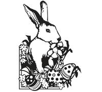 Vaessen Creative Dossier Lapin de Pâques 14,6 x 10,7 cm - Classeur Carterie, Scrapbooking, Journaling - Réutilisable, pour Machines de Découpe et de Gaufrage, Transparent, 17 x 8,4 x 0,5 cm