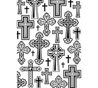 Vaessen Creative Dossier Plusieurs Croix 14,6 x 10,7 cm - Classeur Carterie, Scrapbooking, Journaling - Réutilisable, pour Machines de Découpe et de Gaufrage, Transparent, 17 x 8,4 x 0,5 cm