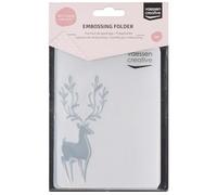 Vaessen Creative Dossier Renne 14,6 x 10,7 cm - Classeur Carterie, Scrapbooking, Journaling - Réutilisable, pour Machines de Découpe et de Gaufrage, Transparent, 17 x 8,4 x 0,5 cm