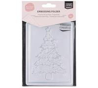 Vaessen Creative Dossier Sapin de Noël Décoré 14,6 x 10,7 cm - Classeur Carterie, Scrapbooking, Journaling - Réutilisable, pour Machines de Découpe et de Gaufrage, Transparent, 17 x 8,4 x 0,5 cm