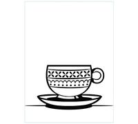 Vaessen Creative Dossier Tasse et Soucoupe 14,6 x 10,7 cm - Classeur Carterie, Scrapbooking, Journaling - Réutilisable, pour Machines de Découpe et de Gaufrage, Transparent, 17 x 8,4 x 0,5 cm