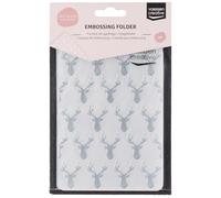 Vaessen Creative Dossier Tête de Cerf 14,6 x 10,7 cm - Classeur Carterie, Scrapbooking, Journaling - Réutilisable, pour Machines de Découpe et de Gaufrage, Transparent, 17 x 8,4 x 0,5 cm