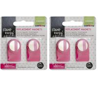 Vaessen Creative Ensemble de Deux Aimants de Remplacement pour Stamp Easy Tool et Autres Plates-formes D'estampage, Mini Aimants Puissants et Ronds pour Loisirs Créatifs (Lot de 2)