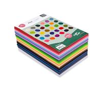 Vaessen Creative Feutrine - A4-1 mm - 100 feuilles - Couleurs Assorties - Tissu en Feutre pour Loisirs Créatifs, Patchwork et Art Créatif de Pâques et Noël